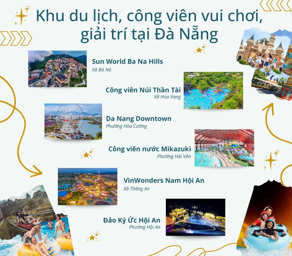 Đến với Đà Nẵng “mới”, bạn có thể cùng gia đình hoặc bạn bè đến vui chơi ở các khu du lịch nổi tiếng